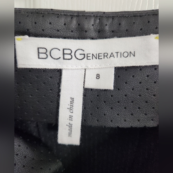 BCGB Generation Black Faux Leather Mini Skirt - Picture 2 of 2